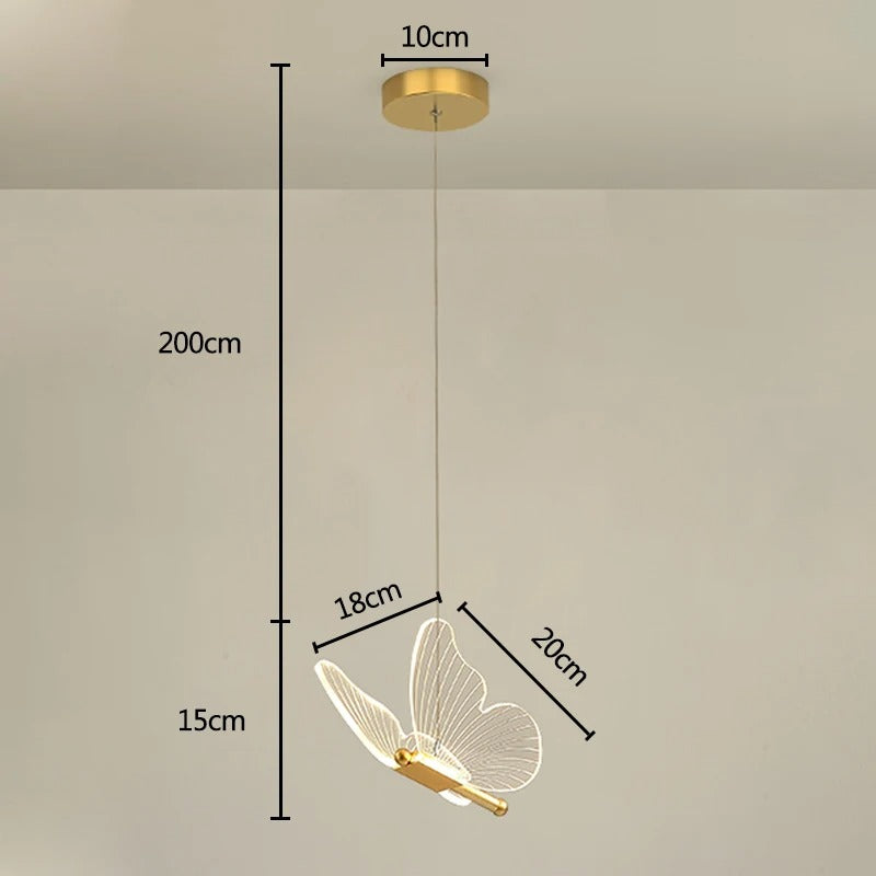 GlowGleam™ | Moderne og Elegant Sommerfugle-Pendel
