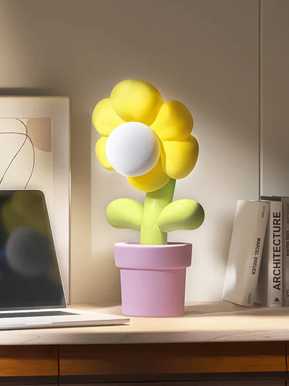GlowPetal | Lysende Bordlampe med Blomsterdesign