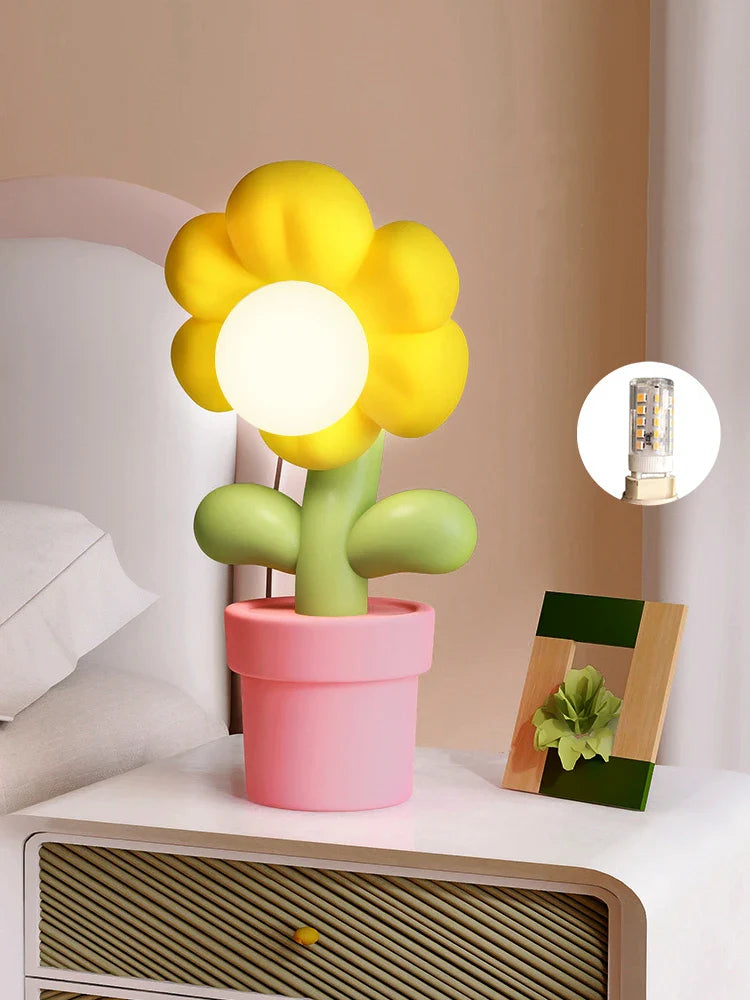 GlowPetal | Lysende Bordlampe med Blomsterdesign