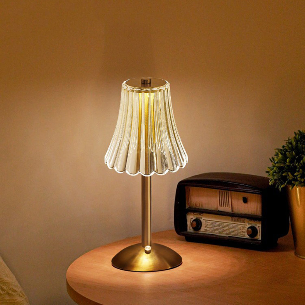 GoldenPetal | Tidløs Krystal Bordlampe