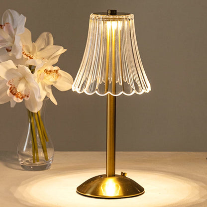 GoldenPetal | Tidløs Krystal Bordlampe