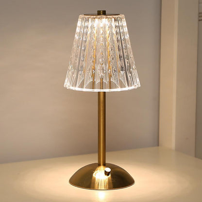 GoldenPetal | Tidløs Krystal Bordlampe