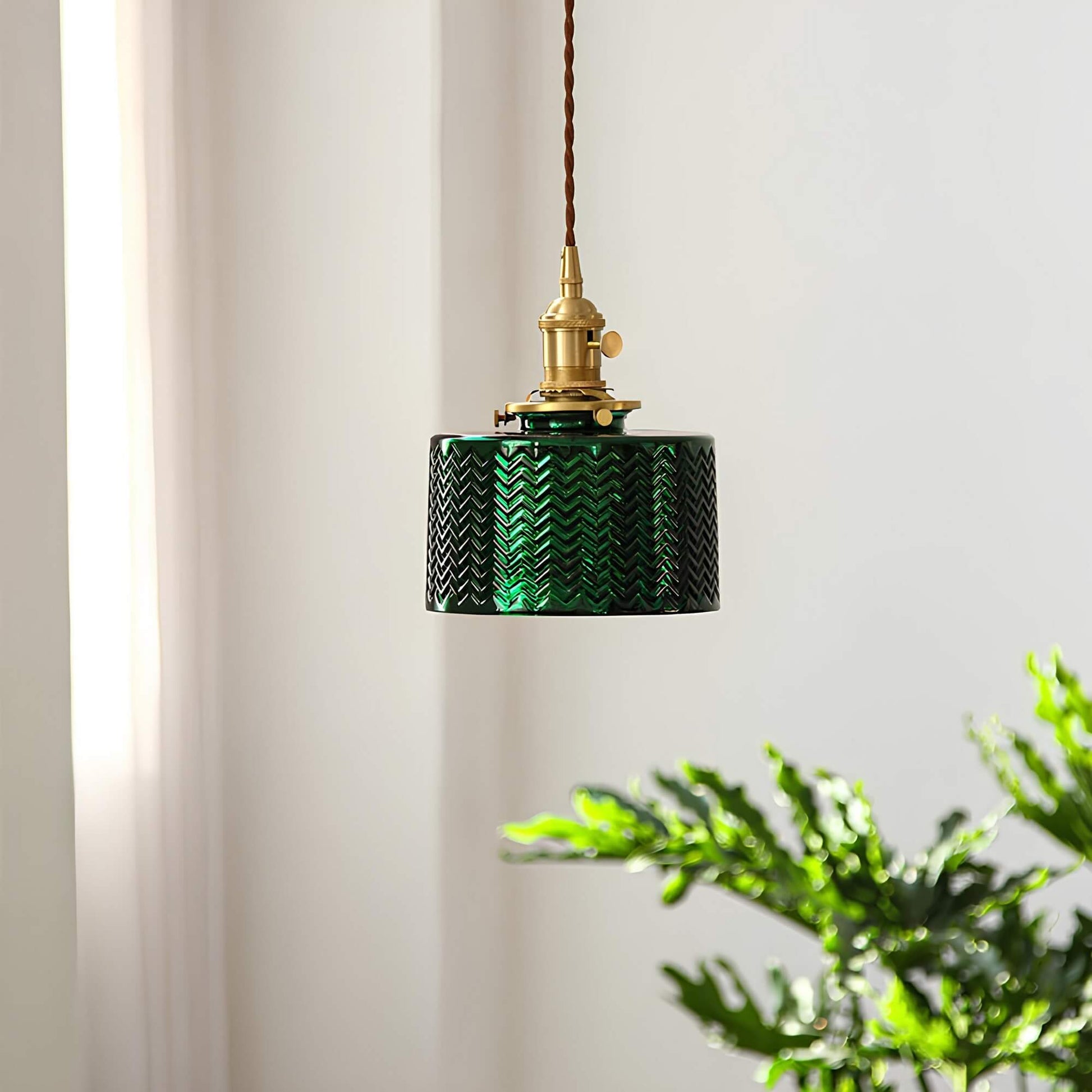 GroveLuxe | Elegant Grøn Loftlampe