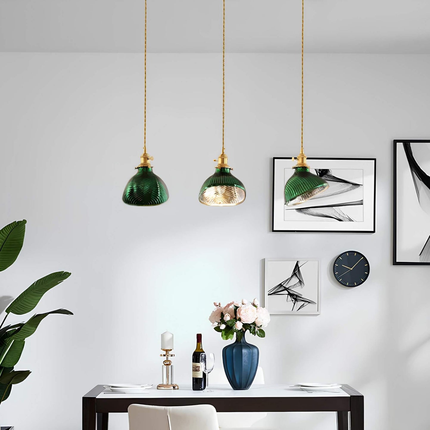 GroveLuxe | Elegant Grøn Loftlampe