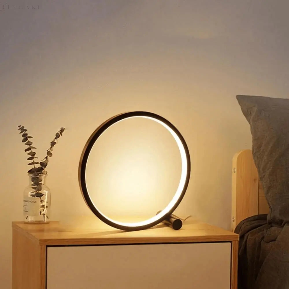 LumiHalo | Minimalistisk & Justerbar Rund Lampe