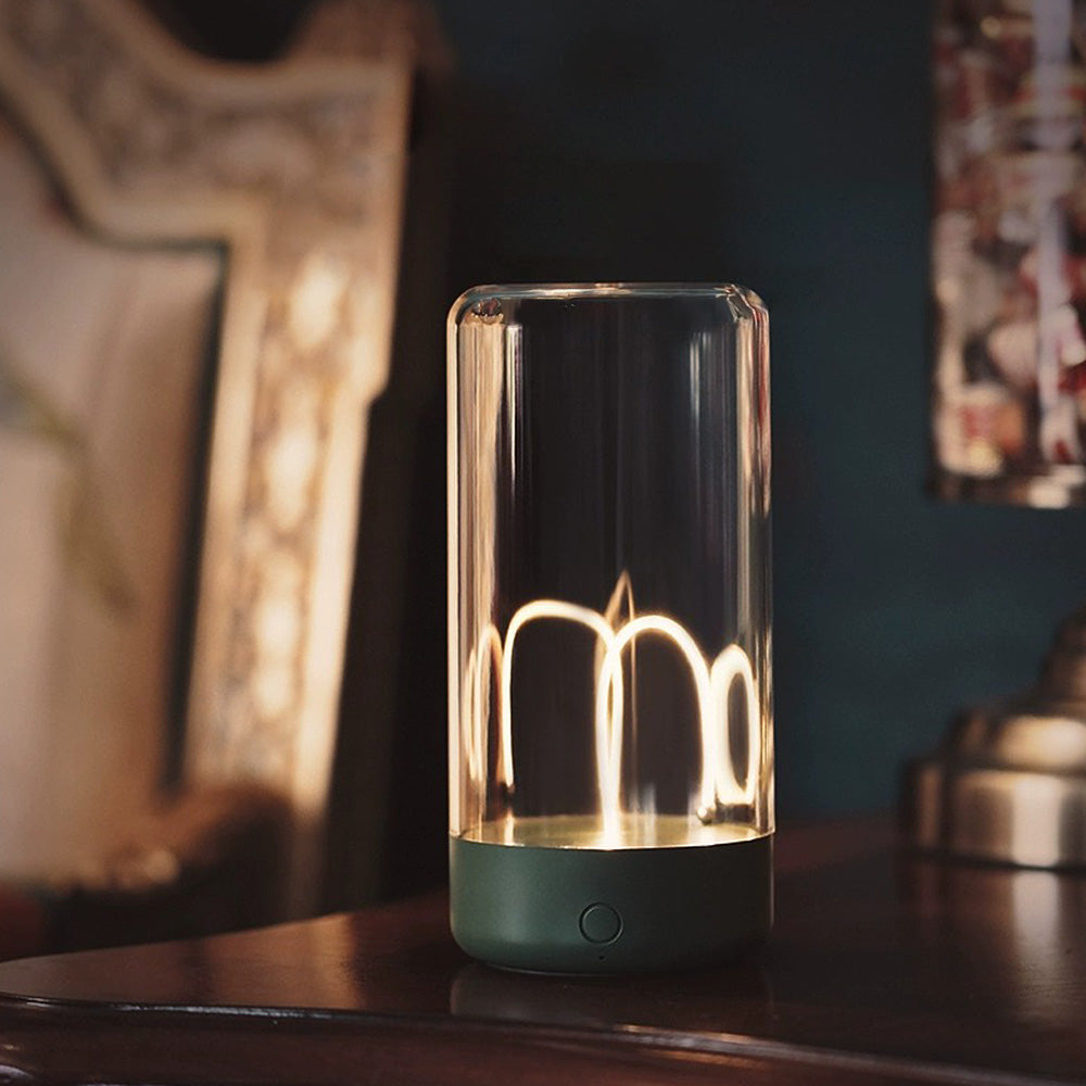 HaloGlass | Transparent Cylinder Bordlampe
