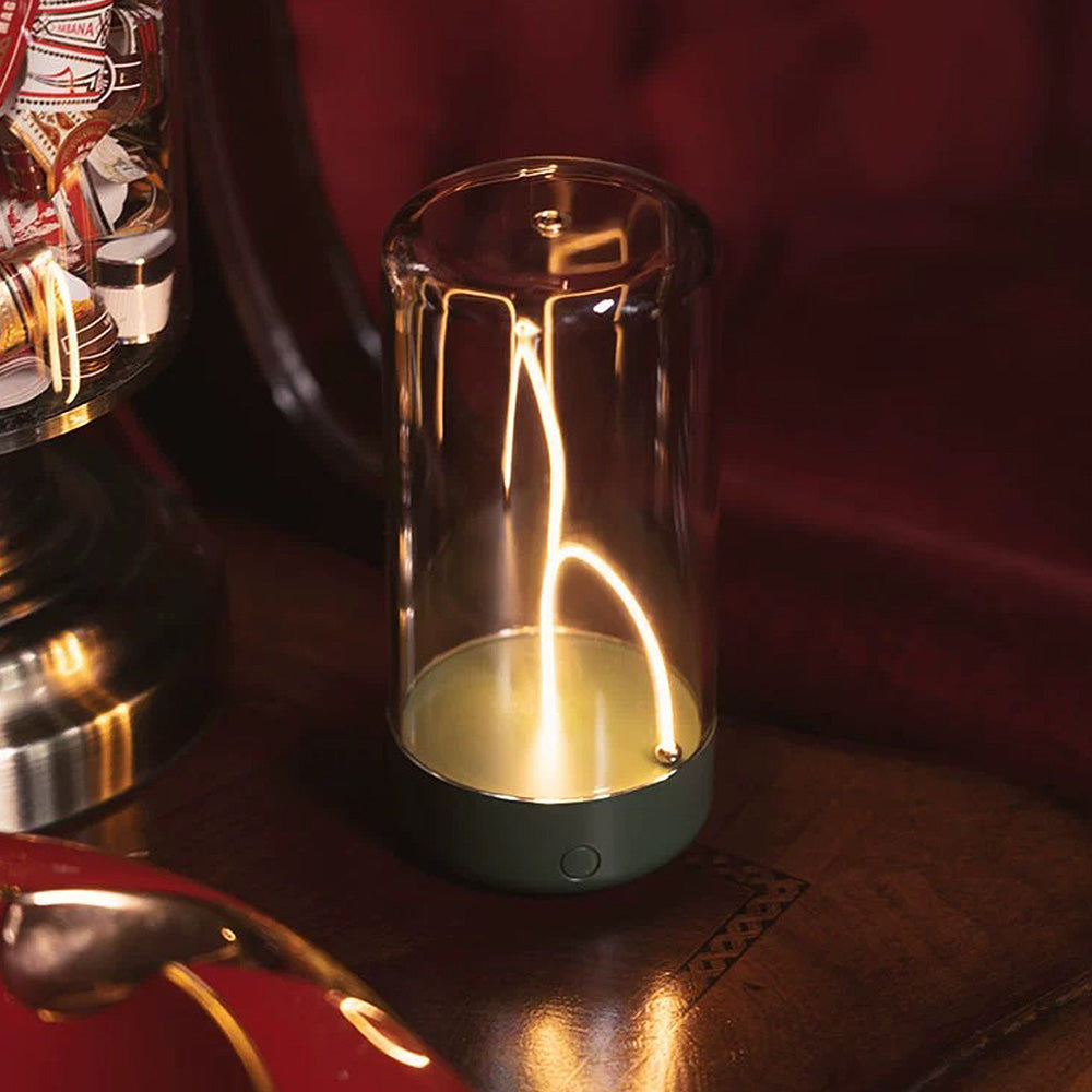 HaloGlass | Transparent Cylinder Bordlampe