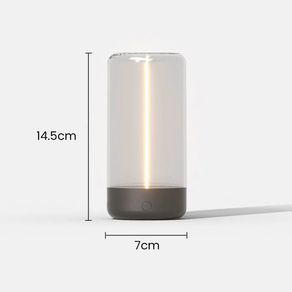 HaloGlass | Transparent Cylinder Bordlampe