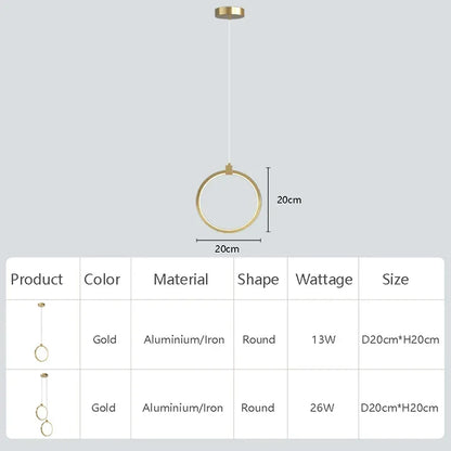 HaloRing | Elegant Dobbelt Ring Hanglampe