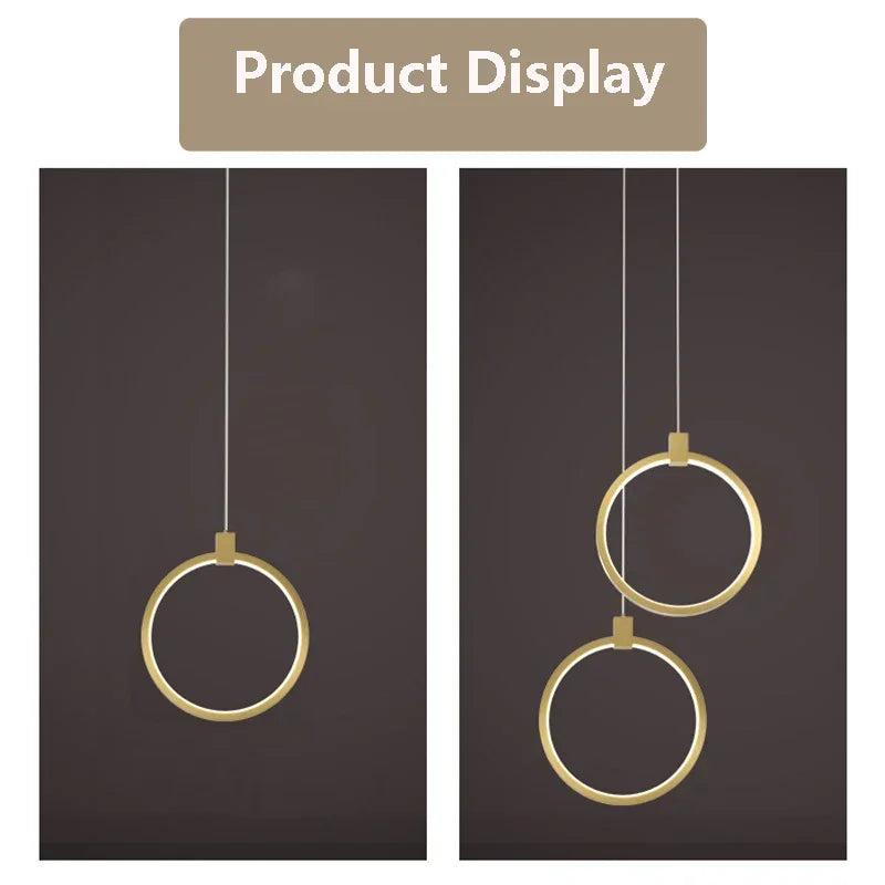 HaloRing | Elegant Dobbelt Ring Hanglampe
