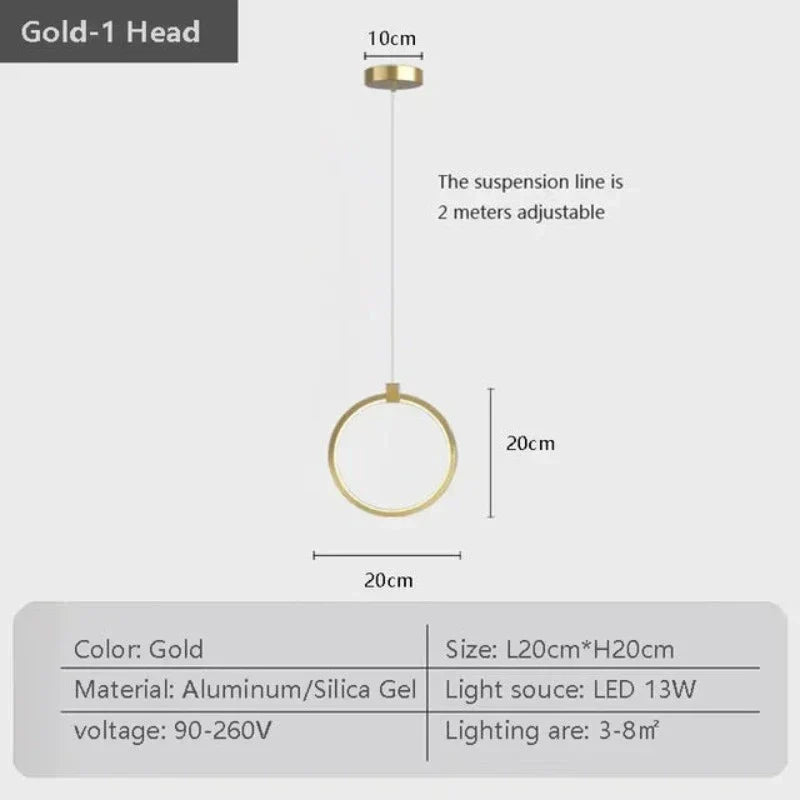 HaloRing | Elegant Dobbelt Ring Hanglampe
