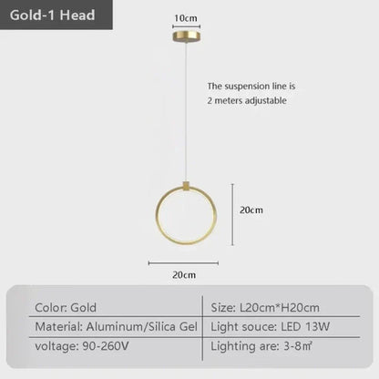 HaloRing | Elegant Dobbelt Ring Hanglampe