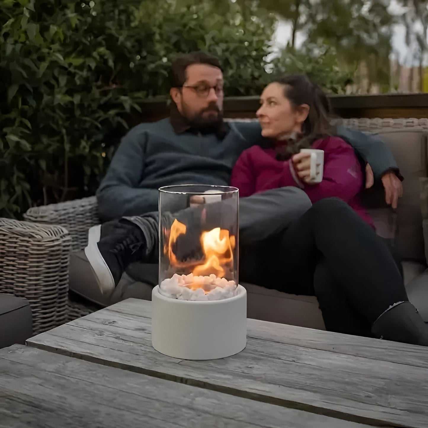 HeatGlow | Bærbar Mini Ildsted & Udendørslampe til Haven