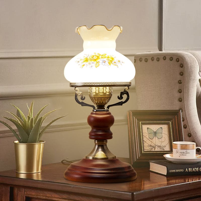 HeritageLight | Klassisk Blomster Glaslampe