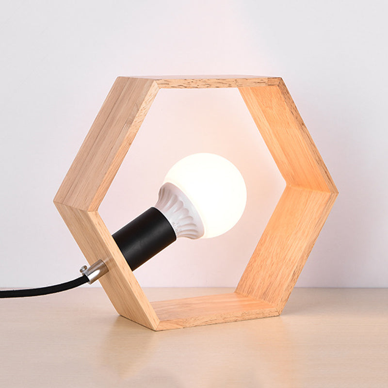 HexaLite | Stilfuld Sekskantet Trælampe