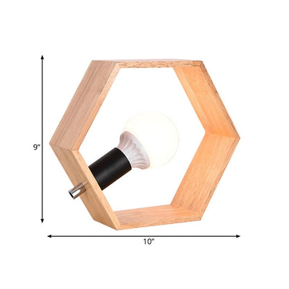 HexaLite | Stilfuld Sekskantet Trælampe