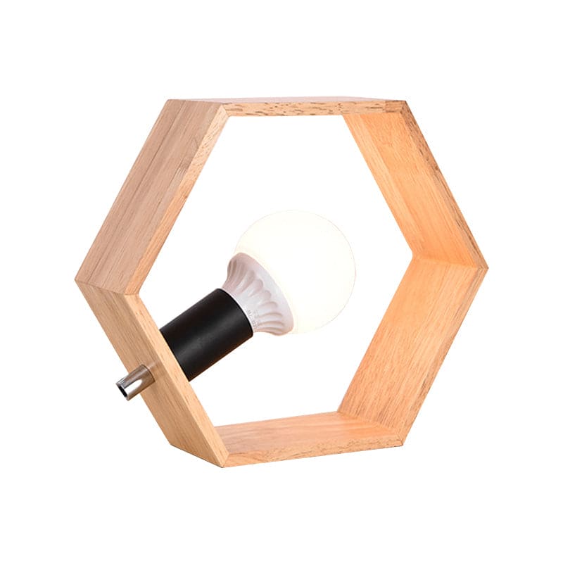 HexaLite | Stilfuld Sekskantet Trælampe