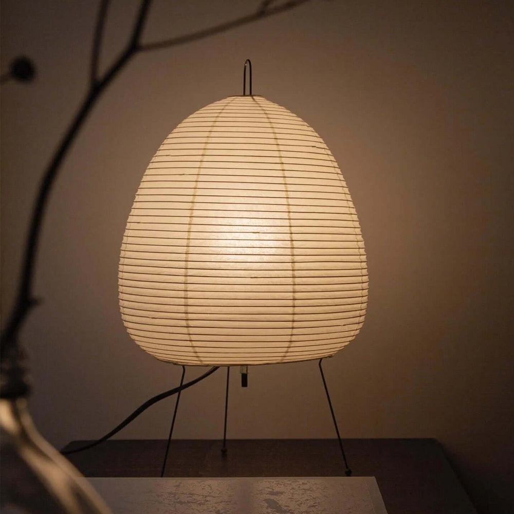 HikariNest | Japansk Bordlampe med Rispapirskærm og Beroligende Glød