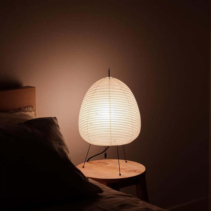 HikariNest | Japansk Bordlampe med Rispapirskærm og Beroligende Glød