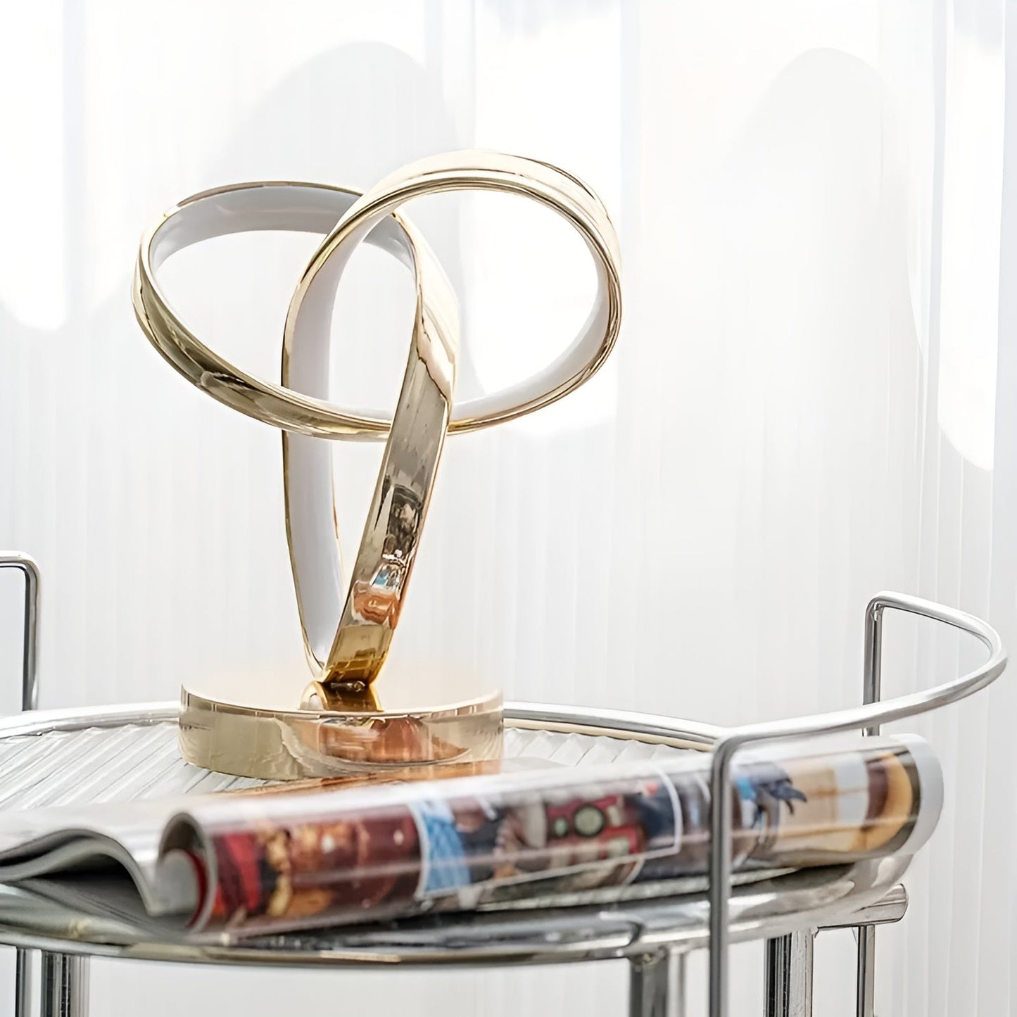 InfinityLuxe | Elegant Guld Bordlampe