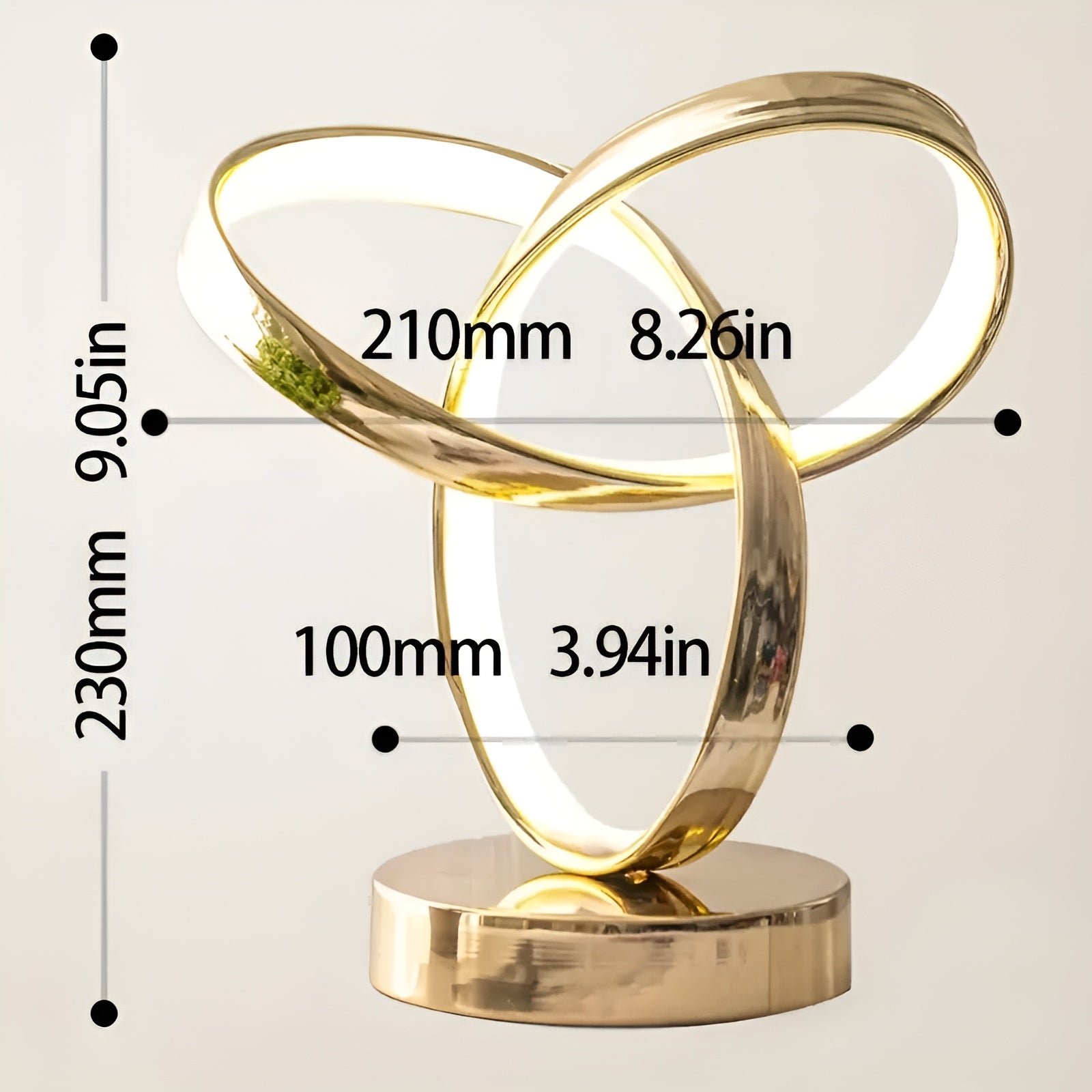 InfinityLuxe | Elegant Guld Bordlampe