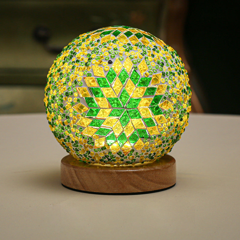 JadeWave | Mosaik Kugle Bordlampe
