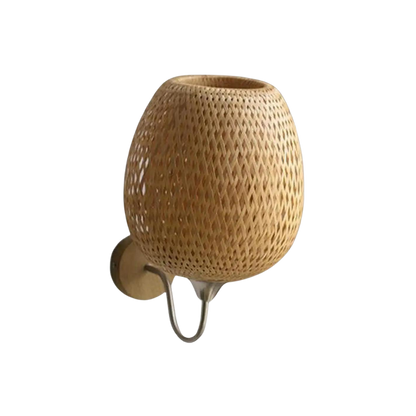 LatticeLumen | Moderne Væglampe i Rattan