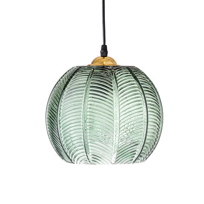 LeafLustre | Retro Grøn Glas Hængelampe