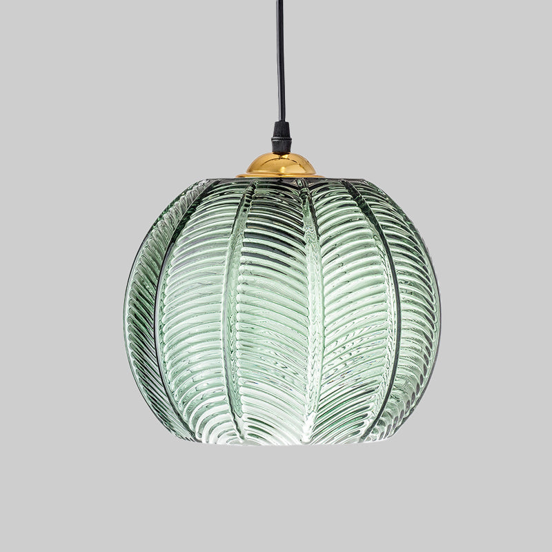 LeafLustre | Retro Grøn Glas Hængelampe