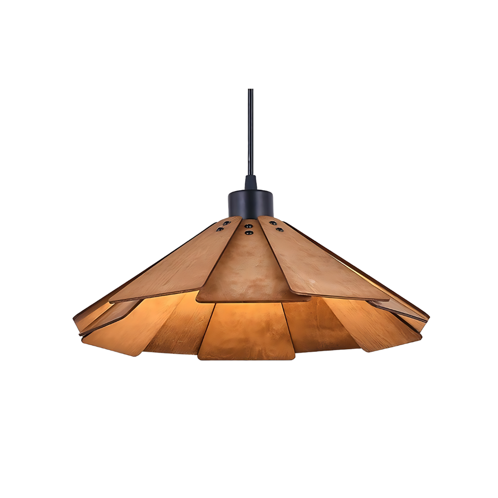 LeafyGlow | Naturlig Træloftlampe