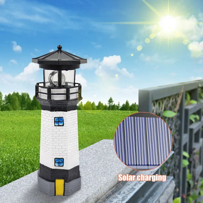 LighthouseGlow | Solcelledrevet Have Lampe