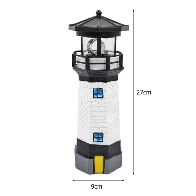 LighthouseGlow | Solcelledrevet Have Lampe