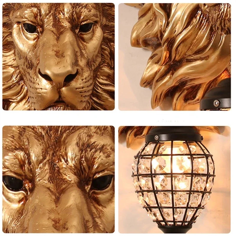 LionBlaze | Oplyst Løve Væglampe