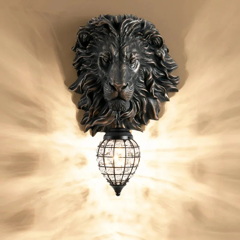 LionBlaze | Oplyst Løve Væglampe