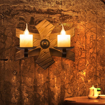 LodgeGlow | Twin Lantern Rustik Væglampe