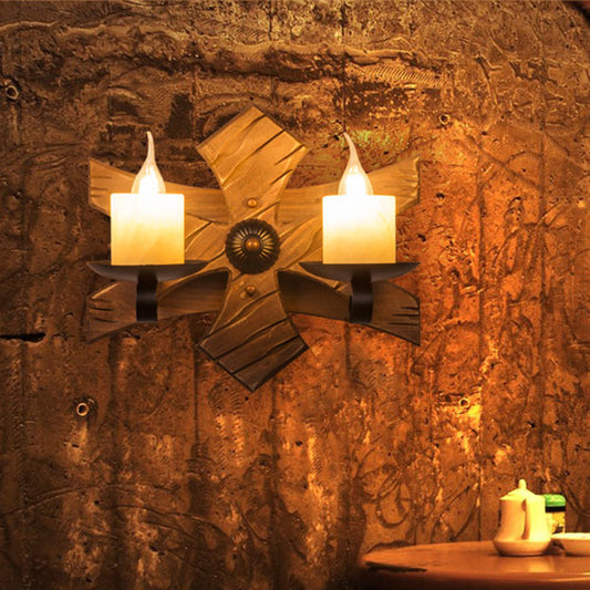 LodgeGlow | Twin Lantern Rustik Væglampe