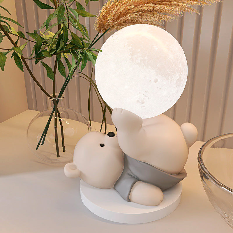 LumiBear | Hyggelig Månebjørn Bordlampe