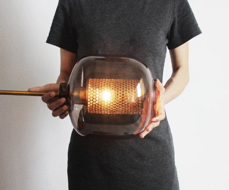 LumiGuld| Elegant Glasloftlampe med Blomsterdesign