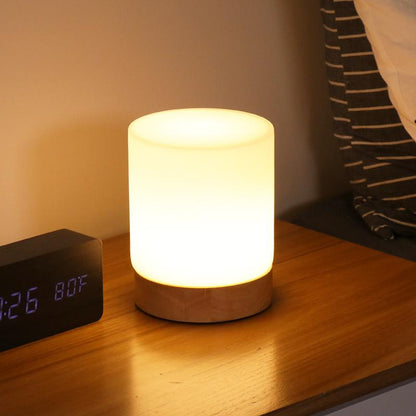 LumiShade | Minimalistisk Træbase Lampe