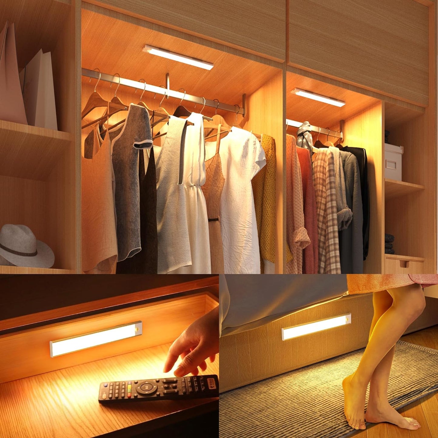 Lumilux | Trådløs LED Lampe med Sensor og Tre Lysfarver til Hjemmet