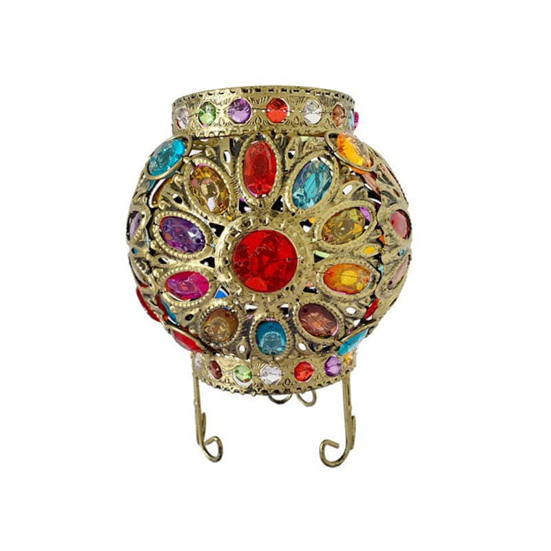 LuminousAura | Elegant Beaded Bordlampe