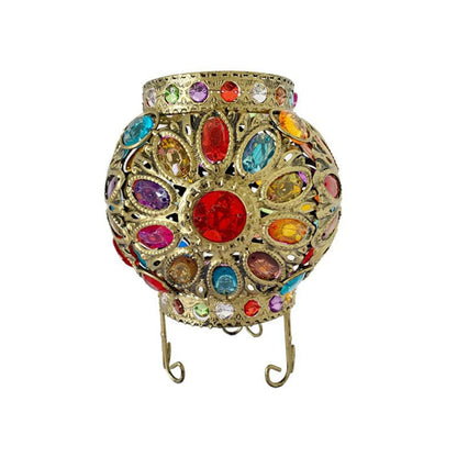 LuminousAura | Elegant Beaded Bordlampe