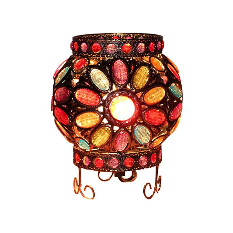 LuminousAura | Elegant Beaded Bordlampe