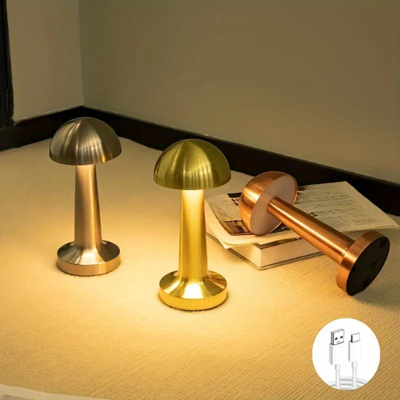 LunaGlow™ | Vintage & Elegante Paddehattebordlampe