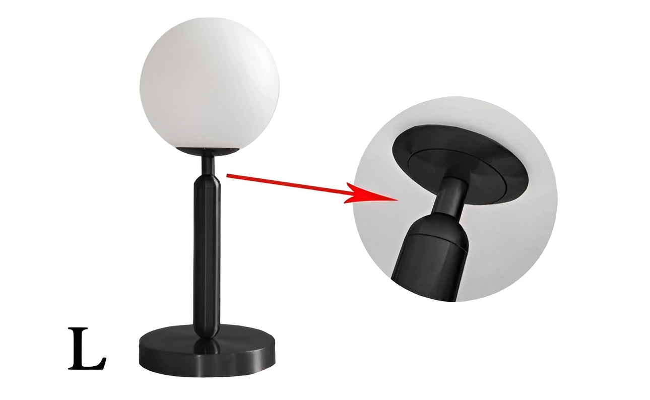 LunaLite | Minimalistisk Rund Glas Bordlampe