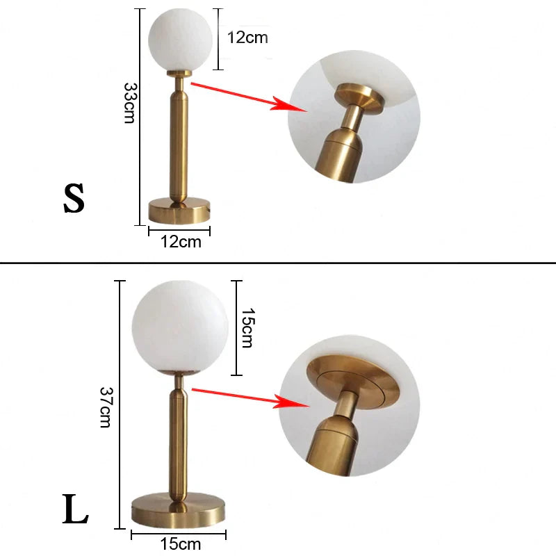 LunaLux | Minimalistisk Glas Kugle Lampe