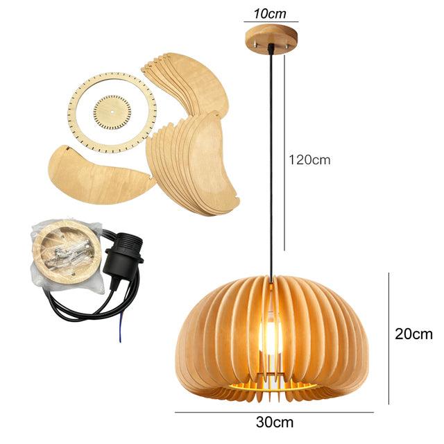 LunaWood | Moderne Kurvet Loftlampe