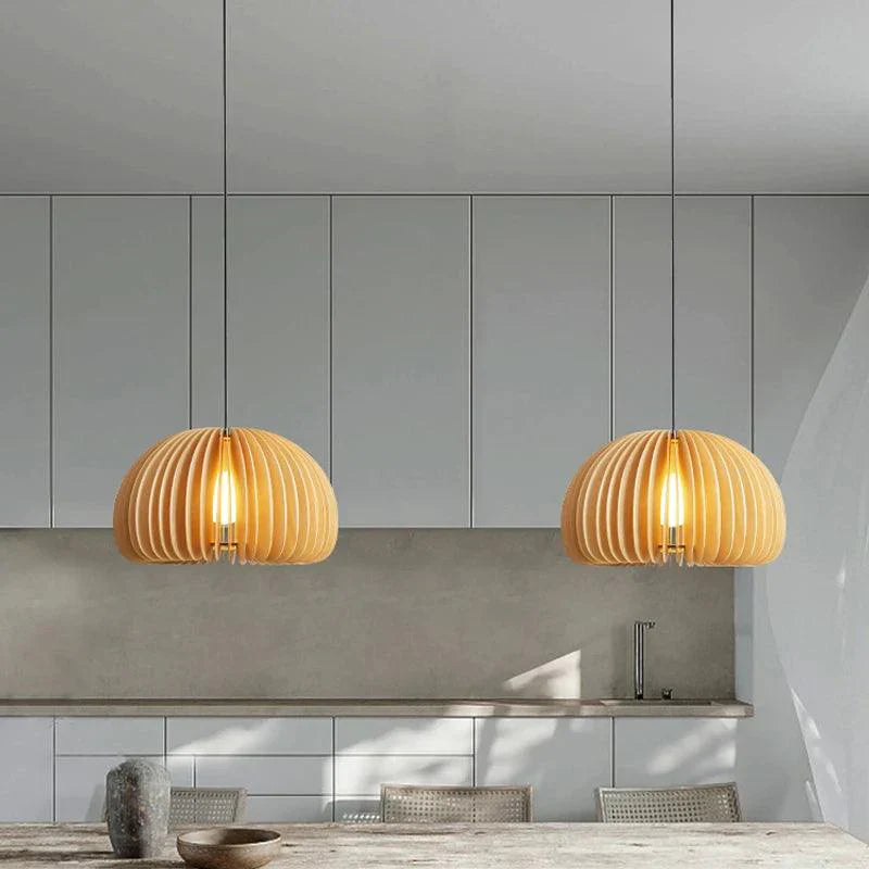 LunaWood | Moderne Kurvet Loftlampe