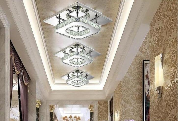 LuxeAura | Glitrende Krystal Loftlampe