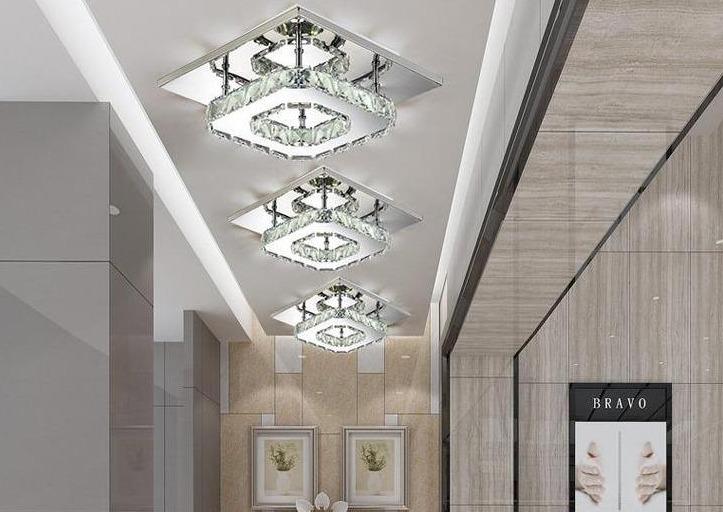 LuxeAura | Glitrende Krystal Loftlampe